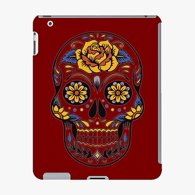 Snap iPad 2/3/Retina  Phone Case - Skull Art With Brown Background