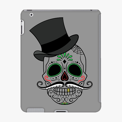 Snap iPad 2/3/Retina  Phone Case - Skull Art With Gray Background