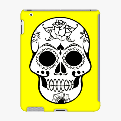 Snap iPad 2/3/Retina  Phone Case - Skull With Yellow Background