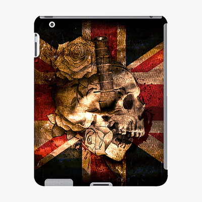 Snap iPad 2/3/Retina  Phone Case - Skull With Union Jack British Flag