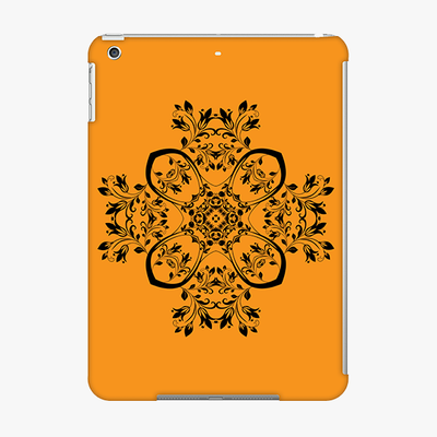 Snap  iPad Air  Phone Case - Flower Design With Orange Background