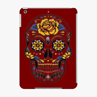 Snap  iPad Air  Phone Case - Skull Art With Brown Background