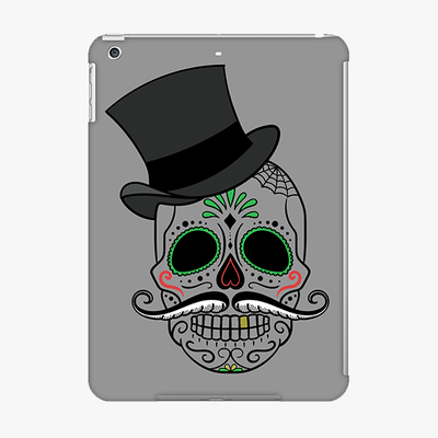 Snap  iPad Air  Phone Case - Skull Art With Gray Background