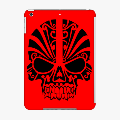 Snap  iPad Air  Phone Case - Black Skull With Red Background