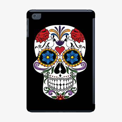 Snap iPad Mini  Phone Case - Skull Artwork With Black Background