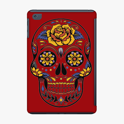 Snap iPad Mini  Phone Case - Skull Art With Brown Background