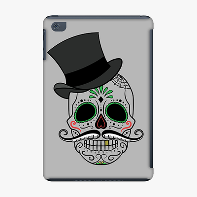 Snap iPad Mini  Phone Case - Skull Art With Gray Background