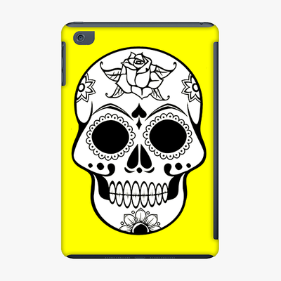 Snap iPad Mini  Phone Case - Skull With Yellow Background