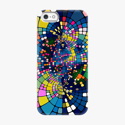 Tough iPhone SE  Phone Case - Colorful Geometric