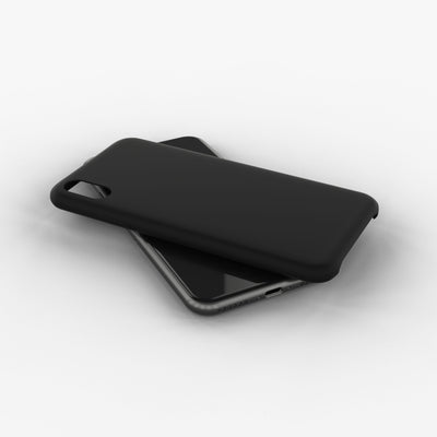 Liquid silicone case for iPhone X/XS in black color