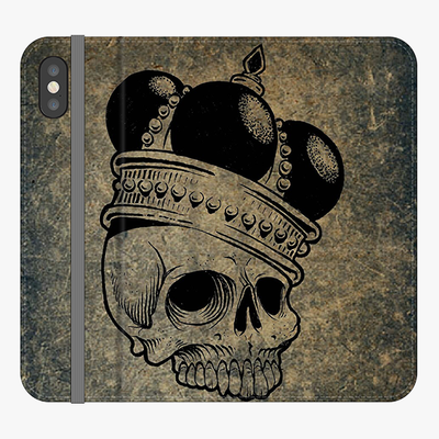 Folio iPhone X  Phone Folio - Skull  With Crown