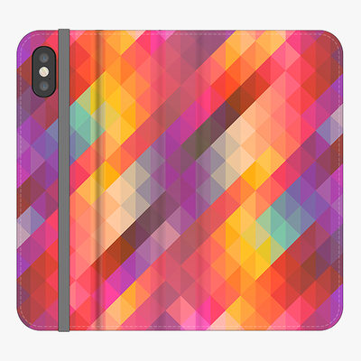 Folio iPhone X  Folio Wallet - Colorful Geometric Texture