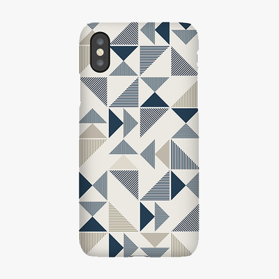Tough iPhone X  Phone Case - Triangle Pattern