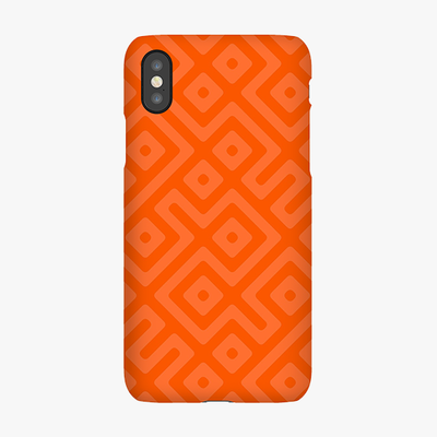 Tough iPhone X  Phone Case - Orange Color Pattern