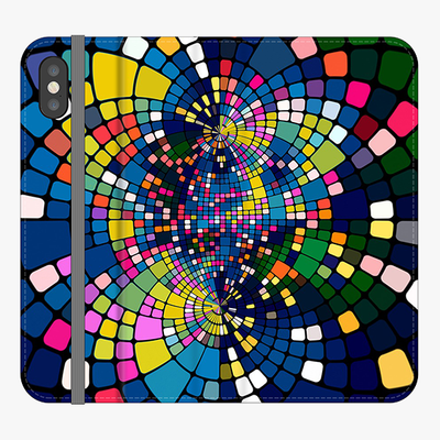 Folio iPhone X  Folio Wallet - Colorful Geometric Art