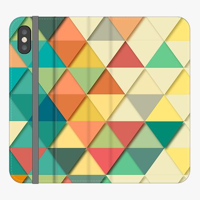 Folio iPhone X  Folio Wallet - Triangular Texture