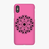 Tough iPhone X  Phone Case - Mandala With Pink Background