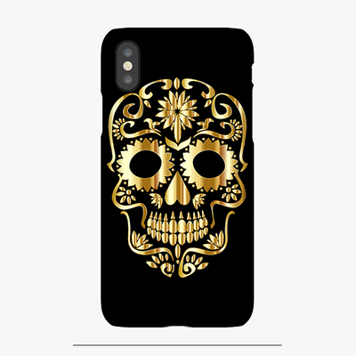 Tough iPhone X  Phone Case - Golden Skull
