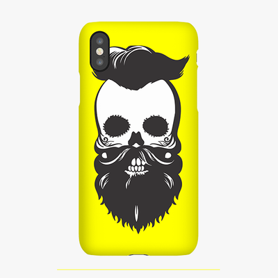 Snap iPhone X  Phone Case - Skull With Beard And Mustache