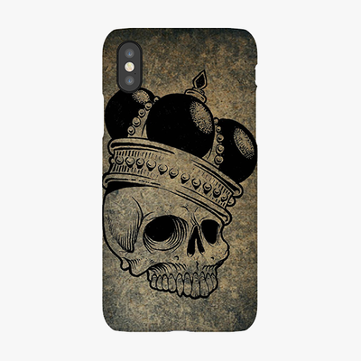Tough - Phone Case with Crown on Skull