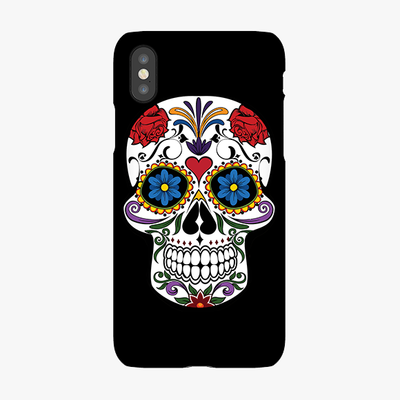 Tough - Phone Case with Colorful Skull
