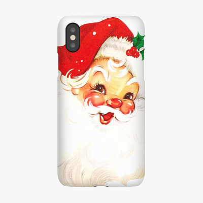Tough iPhone X  Phone Case - Vintage Santa