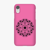 Tough iPhone XR  Phone Case - Mandala With Pink Background