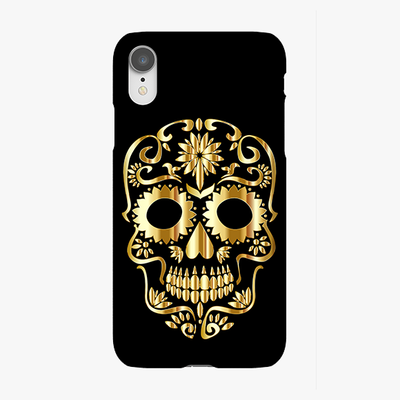 Tough iPhone XR  Phone Case - Golden Skull