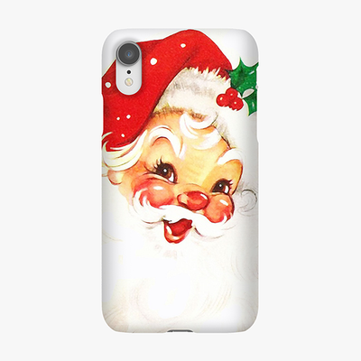 Tough iPhone XR  Phone Case - Vintage Santa