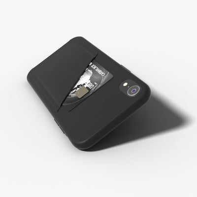 iPhone XS MAX - Ultra Slim Slot Card Leather Black Case in Different View