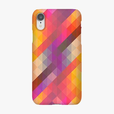 Tough iPhone XR  Phone Case - Colorful Triangle Pattern