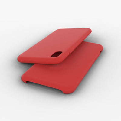 Different type Liquid silicone case for iPhone XR in red color