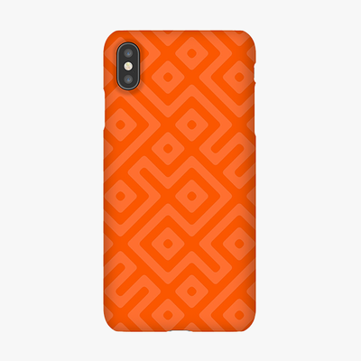 Tough iPhone XS Max  Phone Case - Orange Color Pattern