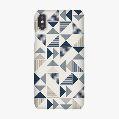Tough iPhone XS Max  Phone Case - Triangle Pattern