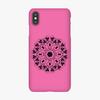 Tough iPhone XS Max  Phone Case - Mandala With Pink Background