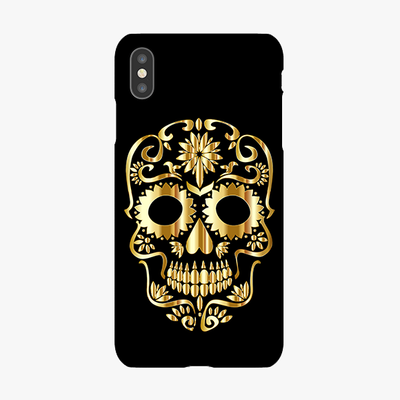 Tough iPhone XS Max  Phone Case - Golden Skull