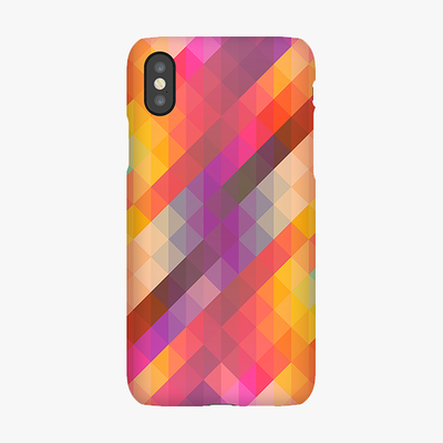 Tough iPhone XS  Phone Case - Colorful Triangle Pattern