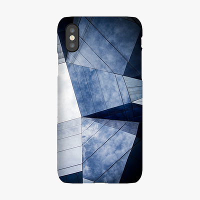 Tough iPhone XS  Phone Case - Black&White Shapes