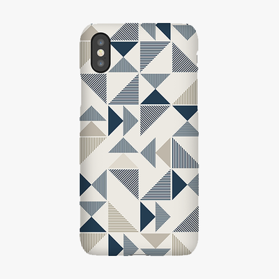 Tough iPhone XS  Phone Case - Triangle Pattern