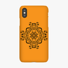 Snap iPhone XS  Phone Case - Flower Design With Orange Background