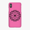 Tough iPhone XS  Phone Case - Mandala With Pink Background