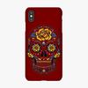 Tough iPhone XS  Phone Case - Skull Art With Brown Background