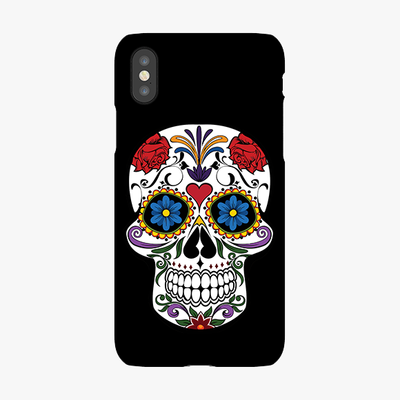 Tough iPhone XS Max  Phone Case - Skull Artwork With Black Background
