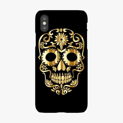 Snap iPhone XS  Phone Case - Golden Skull