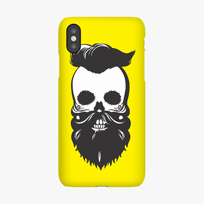 Snap iPhone XS  Phone Case - Skull With Beard And Mustache
