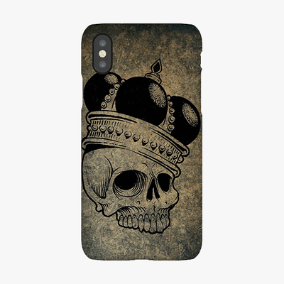 Snap iPhone XS  Phone Case - Skull  With Crown