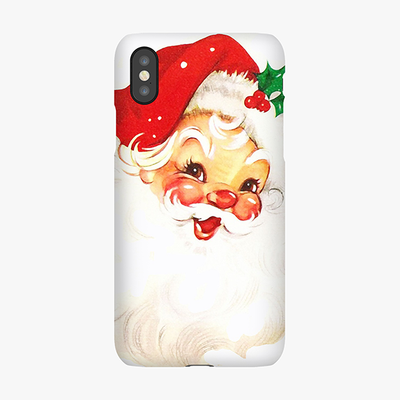 Tough iPhone XS  Phone Case - Vintage Santa