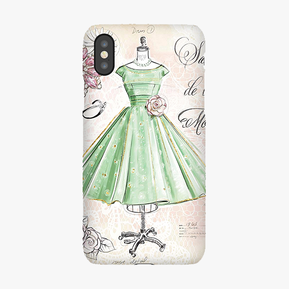 Tough iPhone XS  Phone Case - Vintage Art