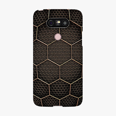 Tough LG G5  Phone Case - Golden Hexagons