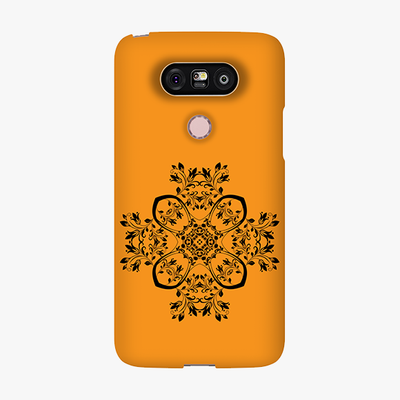 Snap LG G5  Phone Case - Flower Design With Orange Background